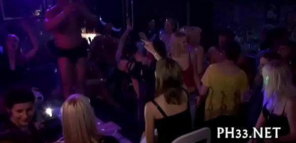  Oozing pussy on the dance floor